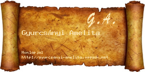 Gyurcsányi Amelita névjegykártya