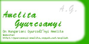 amelita gyurcsanyi business card